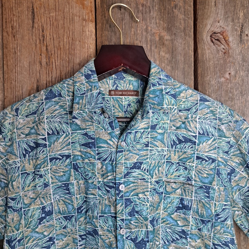 Vintage Resort Cabana Core Men's S Camp Shirt Tori Richards Made In Hawaii USA